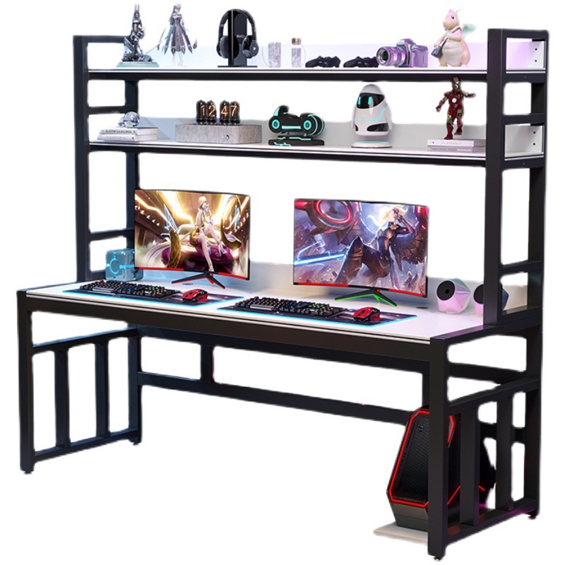 Office Tech Chair - ชุดโต๊ะและเก้าอี้สำนักงาน โต๊ะอีสปอร์ต ชั้นวางหนังสือสำหรับบ้าน โต๊ะเล่นเกมสำหรับสองคนและโต๊ะสำหรับการแข่งขันที่ใช้เทคโนโลยีขั้นสูง