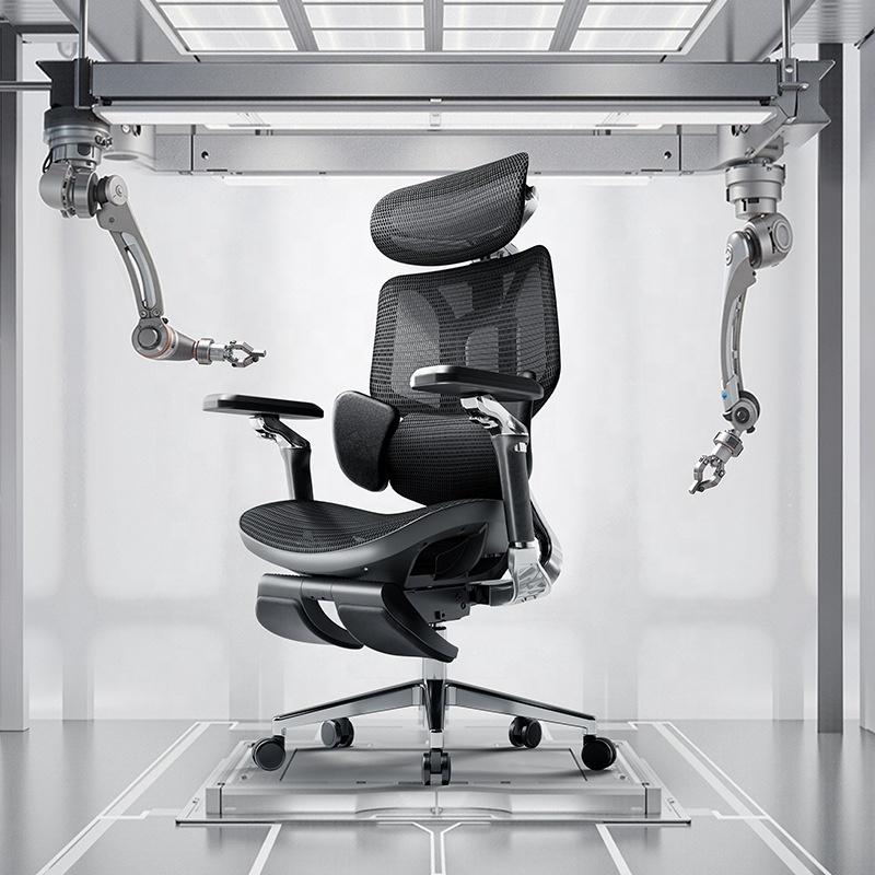 Office Tech Chair - เก้าอี้สำนักงานตาข่ายเออร์กอนอมิกส์ไฮเทคสุดหรู พร้อมพนักพิงปรับระดับได้ เก้าอี้คอมพิวเตอร์นวดสำหรับใช้ในบ้าน