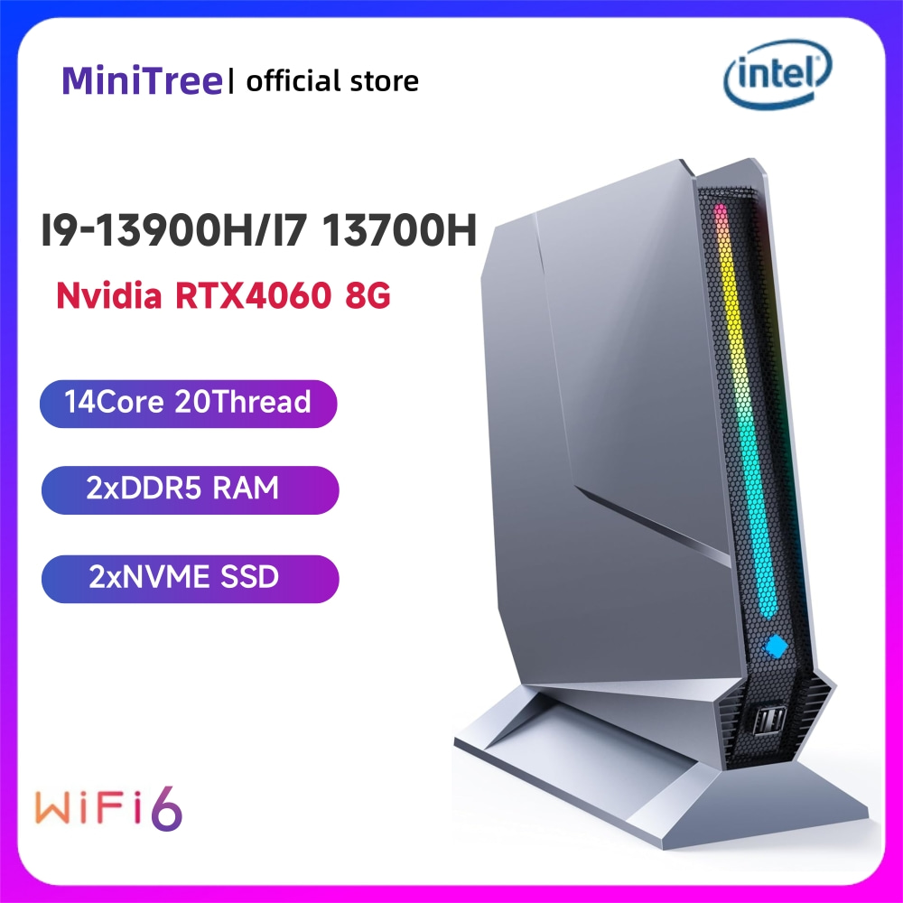 Intel Cpu Core I5 - คอมพิวเตอร์ตั้งโต๊ะขนาดเล็กสำหรับเล่นเกมส์ ซีพียู Core i9-13900H การ์ดจอ Nvidia