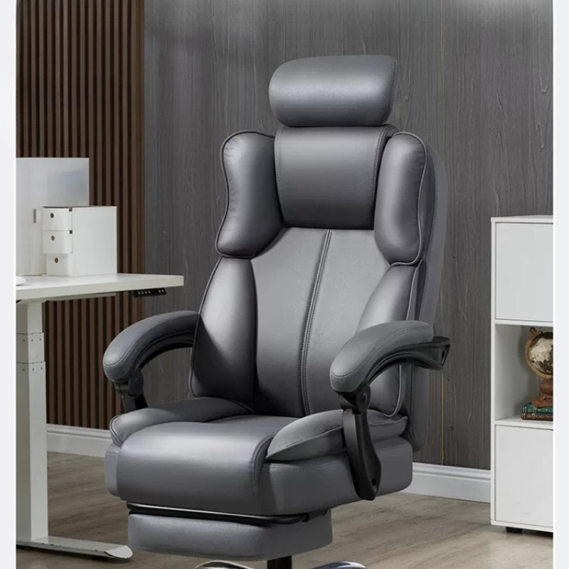 Office Tech Chair - เก้าอี้สำนักงานผู้บริหารหนังไมโครไฟเบอร์เทคโนโลยี F*-Solid Back High Back พร้อมพนักพิงศีรษะปรับได้