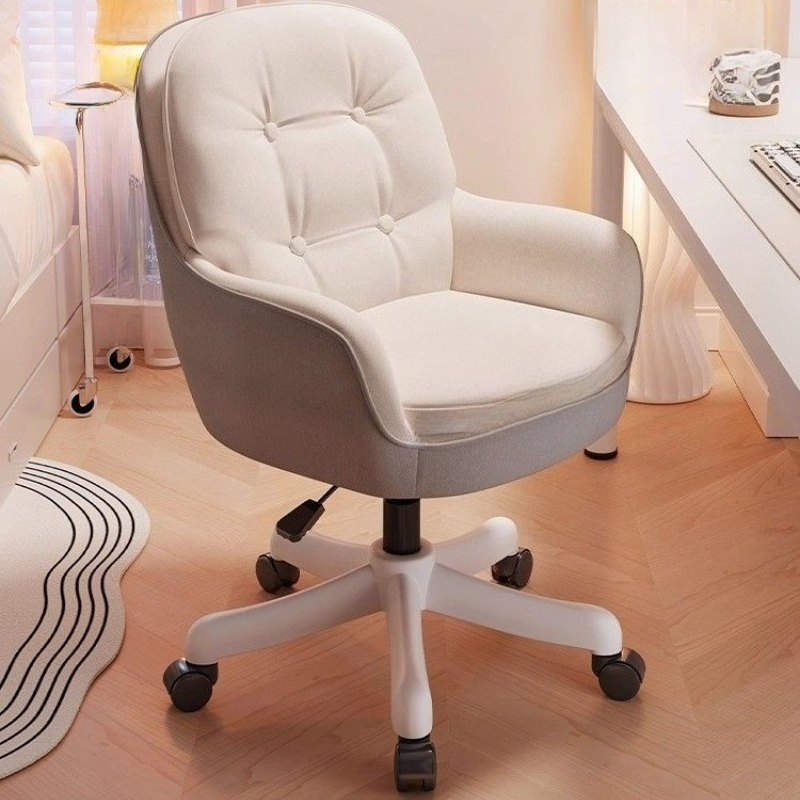 Office Tech Chair - เก้าอี้สำนักงานเพื่อการศึกษาที่สะดวกสบาย เก้าอี้แต่งหน้าแบบหมุนได้สำหรับใช้ในห้องนอนที่บ้าน ปรับระดับได้ เฟอร์นิเจอร์สำนักงาน