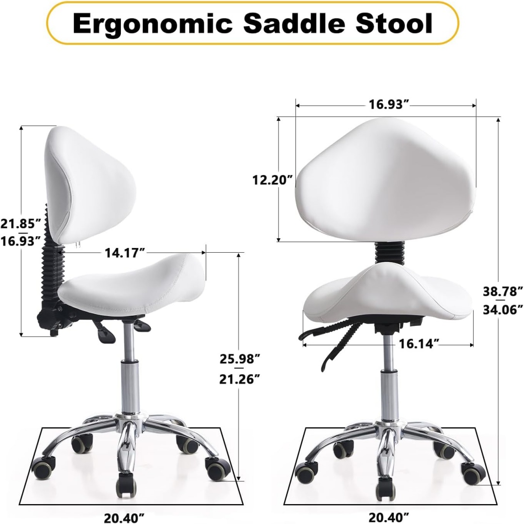 เก้าอี้สตูลมีล้อพร้อมพนักพิง เ - Office Tech Chair บทวิจารณ์และราคา