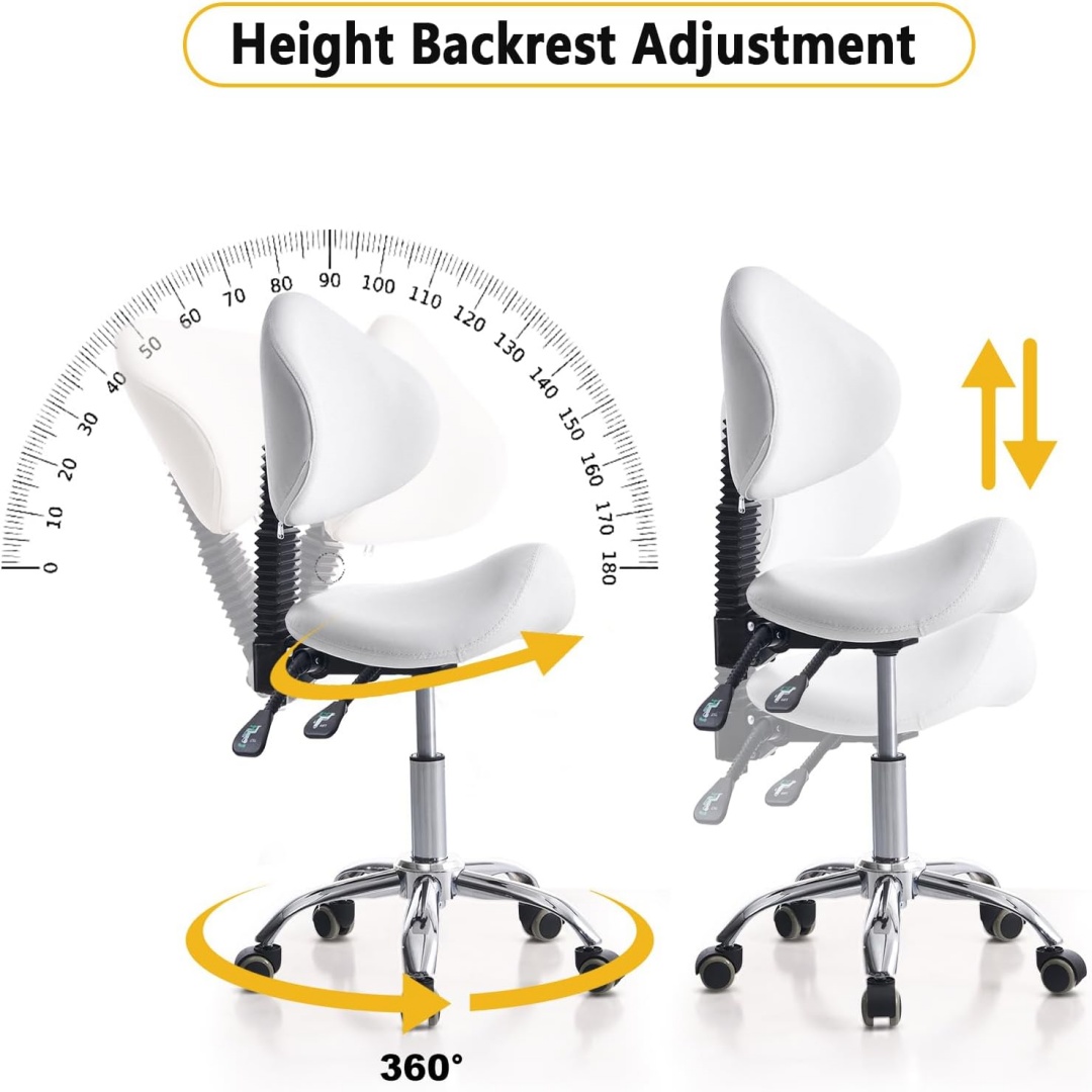 เก้าอี้สตูลมีล้อพร้อมพนักพิง เ - Office Tech Chair บทวิจารณ์และราคา