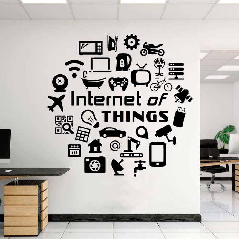 Tech สติ๊กเกอร์ติดผนังไวนิล In - Tech Office Wall Decor บทวิจารณ์และราคา