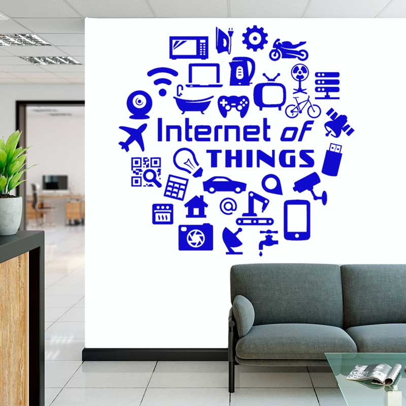Tech สติ๊กเกอร์ติดผนังไวนิล In - Tech Office Wall Decor บทวิจารณ์และราคา