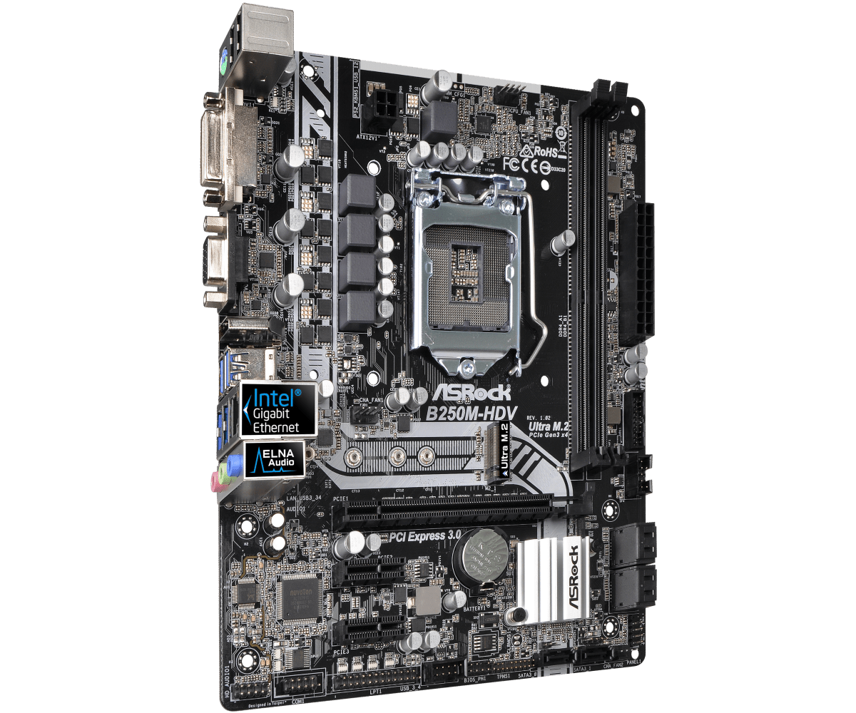 เมนบอร์ด ASRock B250M-HDV รองร - Intel Cpu Core I5 บทวิจารณ์และราคา